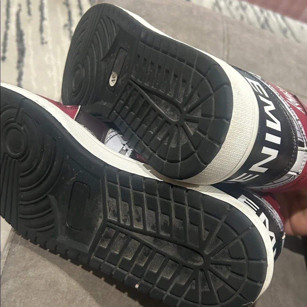 Slim Shady Red and Black Graphic Sneakers Sneakers - Eminem Slim Shady size 12